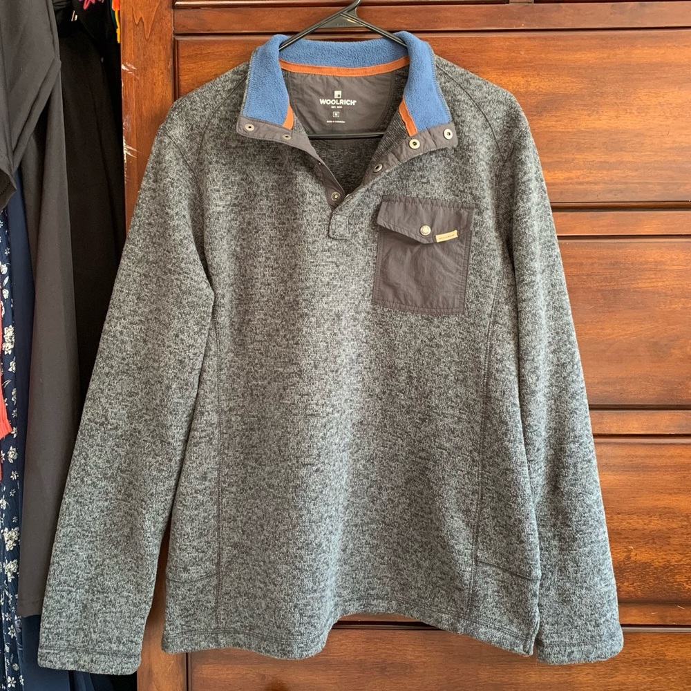 WOOLRICH - Speckled Gray Pullover Sweater